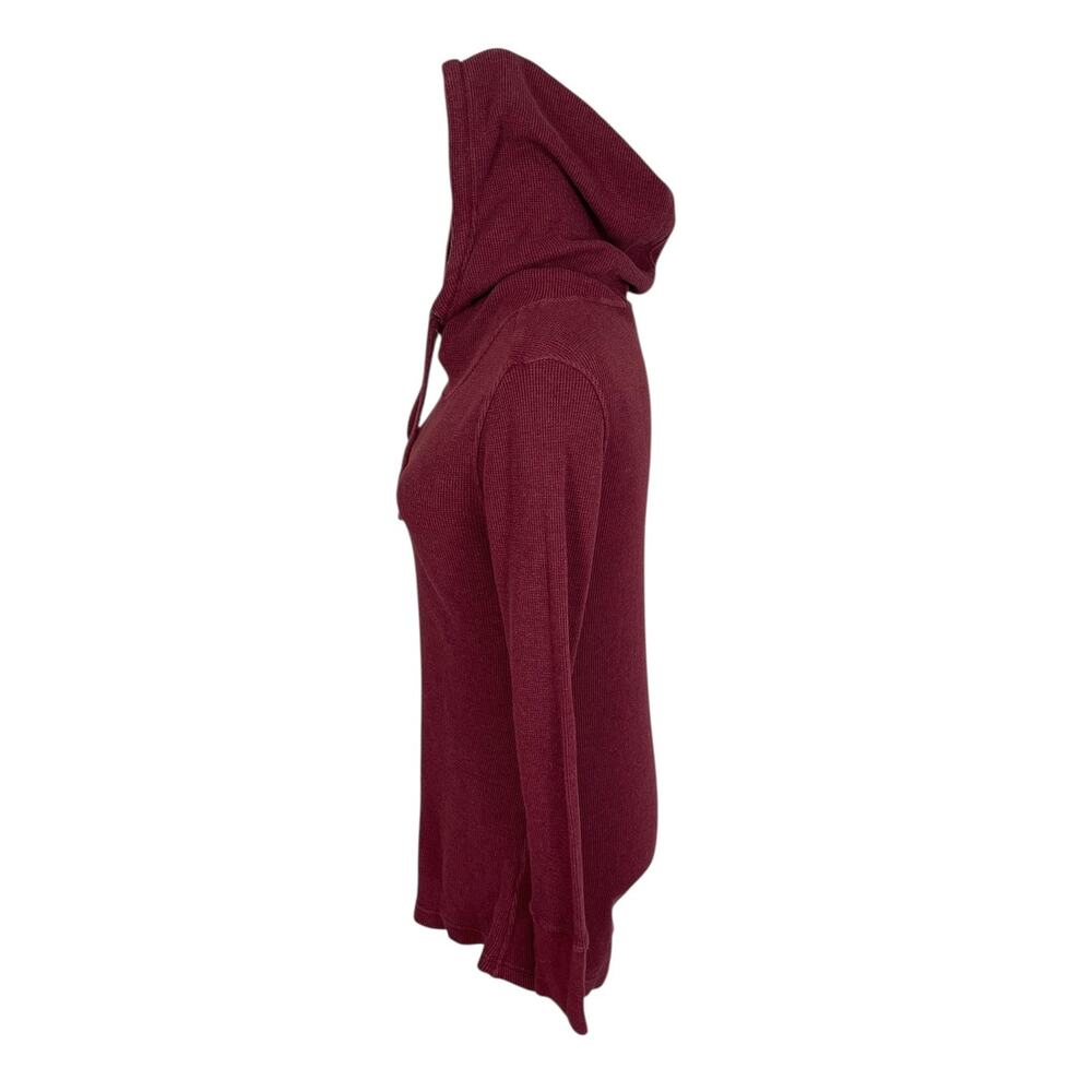 Patagonia Hooded Waffle Tunic Pullover Maroon Women's Size XS Athleisure Hiking - Picture 4 of 12